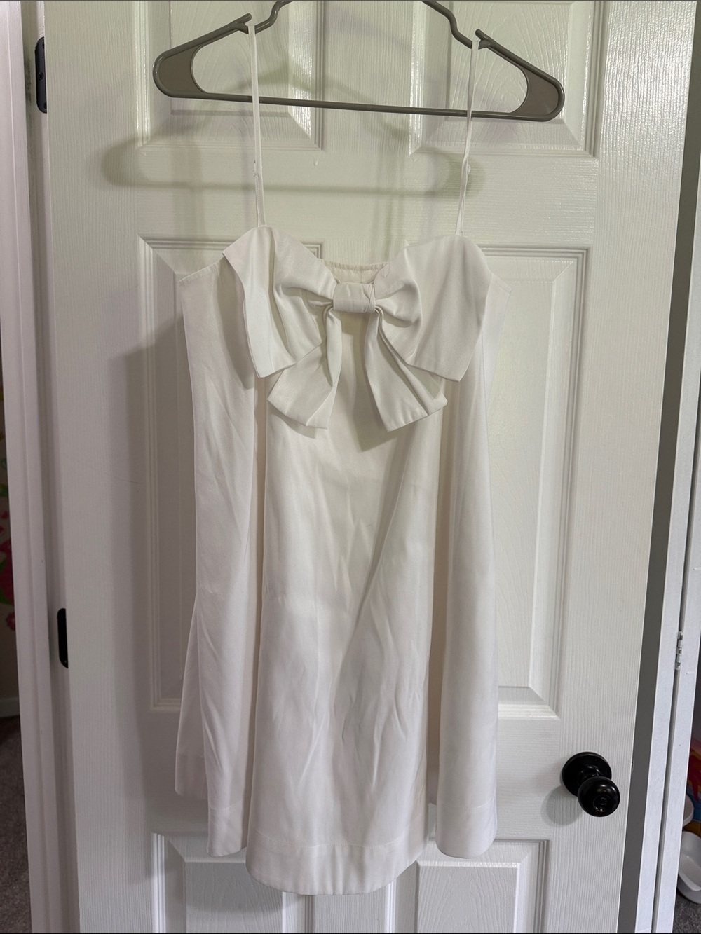 White dress with bow